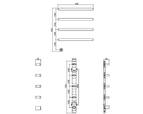 Электрический полотенцесушитель Vincea VTD-2H2CH цвет Хром