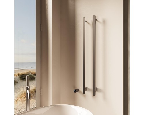 Электрический полотенцесушитель Vincea VTD-2VT1GM цвет Вороненая сталь