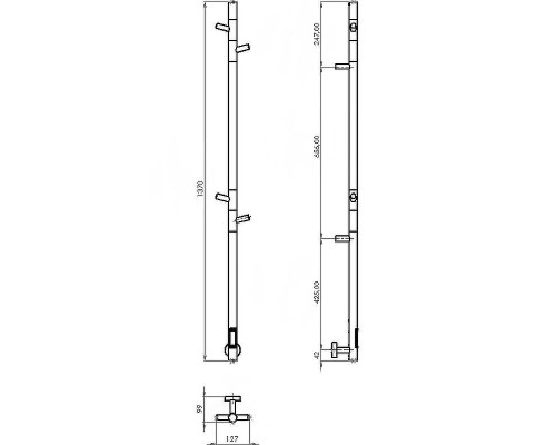 Электрический полотенцесушитель Vincea 15х140 VTD-1DCE Хром