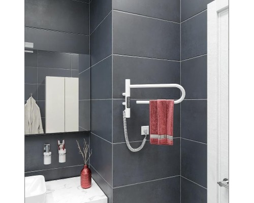 Электрический полотенцесушитель Vincea 39х25 VTD-1P1WE Белый