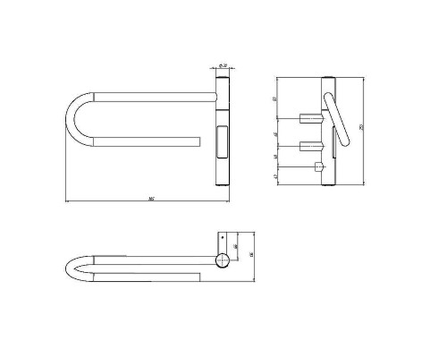 Электрический полотенцесушитель Vincea 39х25 VTD-1P1BE Черный матовый