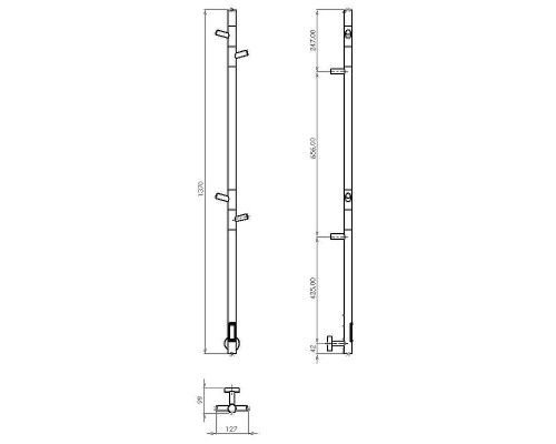 Электрический полотенцесушитель Vincea 15х140 VTD-1DGE Графит