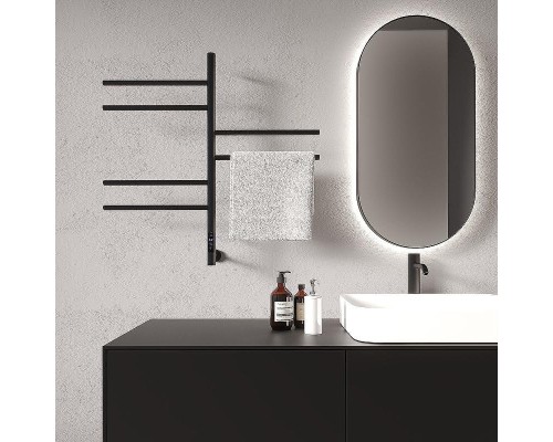 Электрический полотенцесушитель Vincea 43х80 VTD-1S2CBE Черный матовый