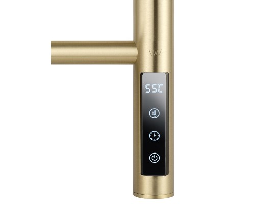 Электрический полотенцесушитель Wonzon & Woghand Bonn 25х80 WW-AL4092-BG цвет Брашированное золото