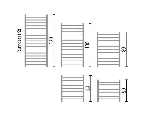 Водяной полотенцесушитель Ника Classic ЛП (Г2) ВП 100/60 с полкой Хром
