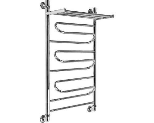 Водяной полотенцесушитель Ника Curve ЛZ/ВП 80x60 с полкой Хром