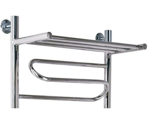 Водяной полотенцесушитель Ника Curve ЛZ/ВП 80x60 с полкой Хром