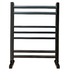 Водяной полотенцесушитель Ника Modern ЛМ 5 60x50 с вентилями Черный матовый 7 перекладин