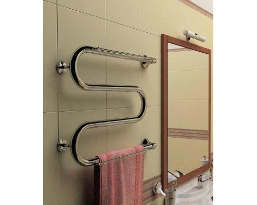 Водяной полотенцесушитель Ника Simple М1/СП 60x80 с полкой Хром