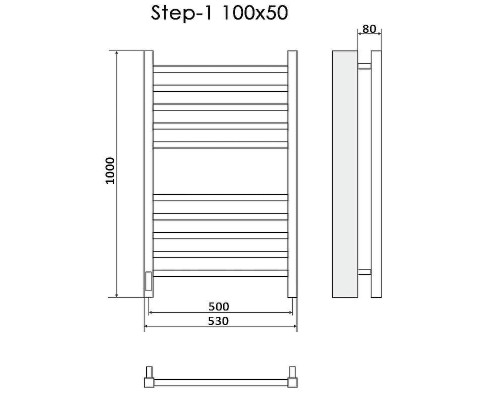 Электрический полотенцесушитель Ника Step-1 100/50 Хром