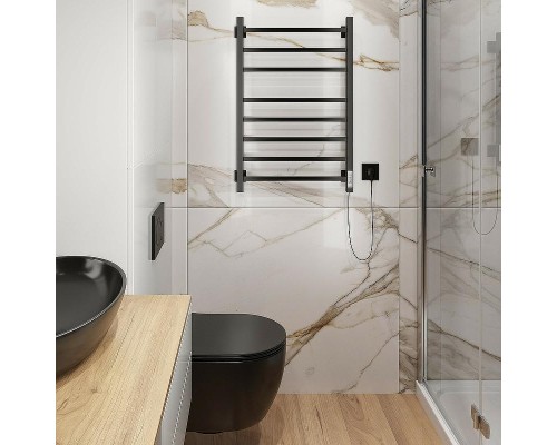 Электрический полотенцесушитель Ника Step-2 80/50 Черный матовый