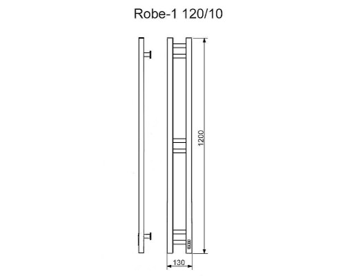 Электрический полотенцесушитель Ника Step Robe-1 120/10 Белый матовый
