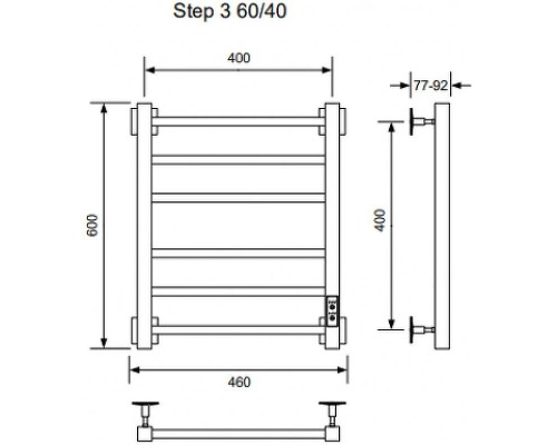 Электрический полотенцесушитель Ника Step-3 60/40 U Белый матовый