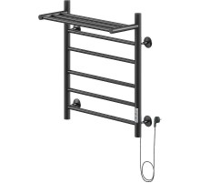 Электрический полотенцесушитель Ника WAY-2 60/50 с полкой Черный матовый