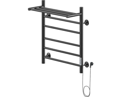Электрический полотенцесушитель Ника WAY-2 60/50 с полкой Черный матовый