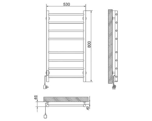 Электрический полотенцесушитель Ника WAY-2 80/50 Белый матовый