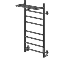 Электрический полотенцесушитель Ника Way-2 80/40 U с полкой Черный матовый