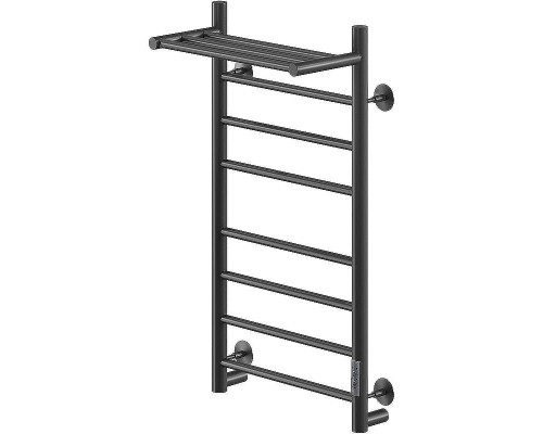 Электрический полотенцесушитель Ника Way-2 80/40 U с полкой Черный матовый