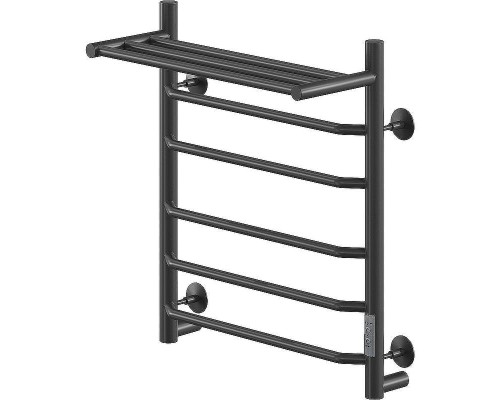 Электрический полотенцесушитель Ника Way-3 60/50 U с полкой Черный матовый