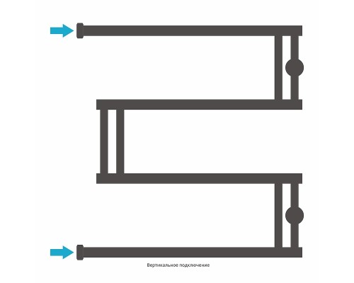 Водяной полотенцесушитель Сунержа High-Tech+ 60x60 071-4050-6060 цвет Сатин