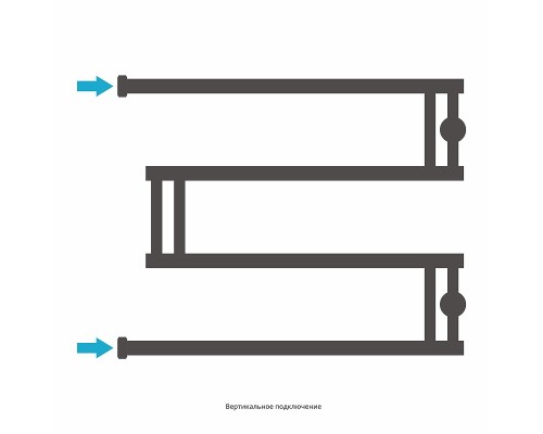 Водяной полотенцесушитель Сунержа High-Tech+ 50x65 15-4050-5065 цвет Тёмный титан муар