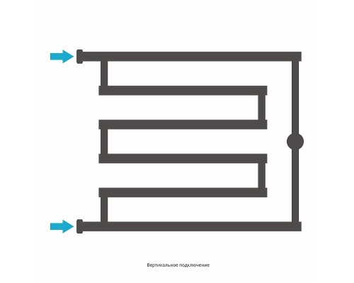 Водяной полотенцесушитель Сунержа High-Tech+ 50x65 31-4052-5065 цвет Матовый чёрный