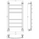 Водяной полотенцесушитель Сунержа Аксиома-20 80x40 00662-8040 Без покрытия