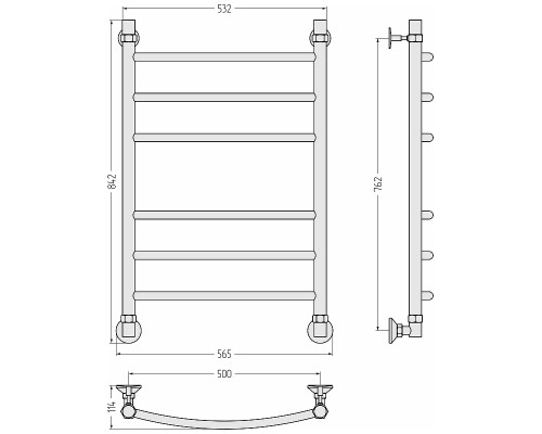 Водяной полотенцесушитель Сунержа Аксиома-20 80x50 00662-8050 Без покрытия