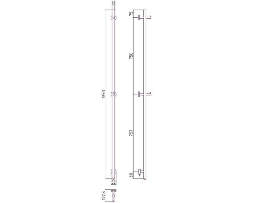 Электрический полотенцесушитель Сунержа Аскет 1650 30-0850-1650 Белый матовый