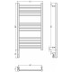 Электрический полотенцесушитель Сунержа Богема 3.0 прямая 800x400 L 00-5804-8040 Хром