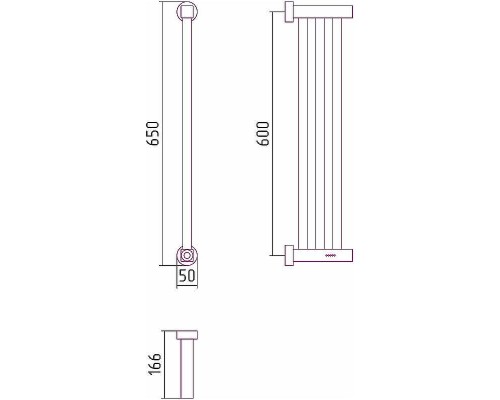 Электрический полотенцесушитель Сунержа Хорда 4.0 600х166 00-0834-0600 Хром