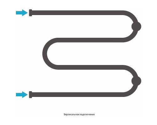 Водяной полотенцесушитель Сунержа М-образный+ 500х650 00-4007-5065 Хром