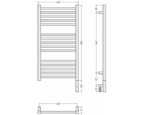 Электрический полотенцесушитель Сунержа Модус 3.1 80x40 071-5901-8040 цвет Сатин