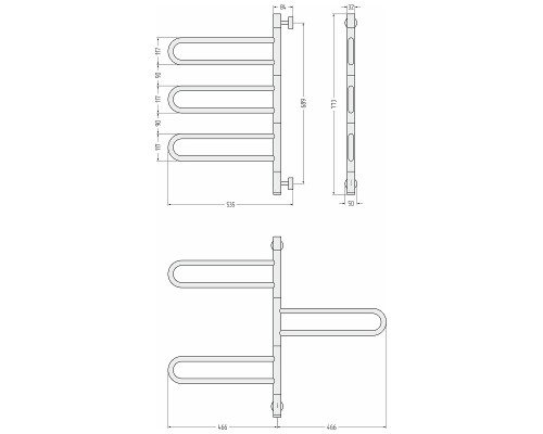 Электрический полотенцесушитель Сунержа Парео 4.0 77.3x53.5 12-0823-0773 цвет Белый