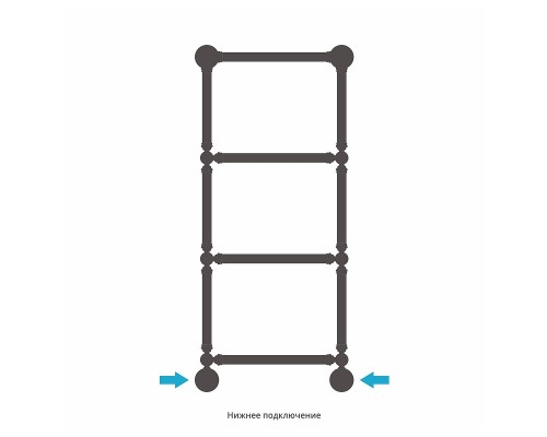 Водяной полотенцесушитель Сунержа Ренессанс 96x40 00-0280-9640 Без покрытия