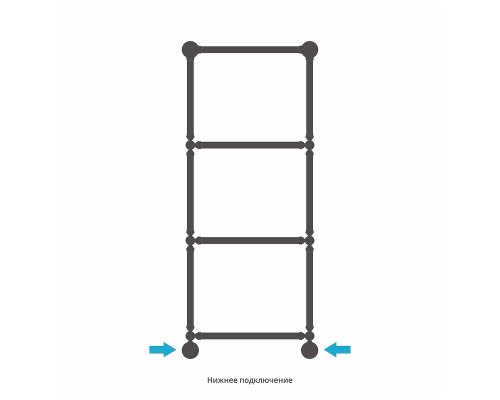 Водяной полотенцесушитель Сунержа Ренессанс 126x50 071-0280-1250 цвет Сатин