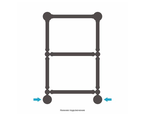 Водяной полотенцесушитель Сунержа Ренессанс 66x40 12-0280-6640 цвет Белый