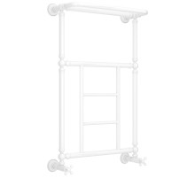 Водяной полотенцесушитель Сунержа Ренессанс 86x50 12-0282-8650 цвет Белый