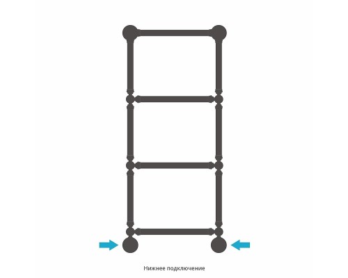 Водяной полотенцесушитель Сунержа Ренессанс 96x40 30-0281-9640 цвет Матовый белый