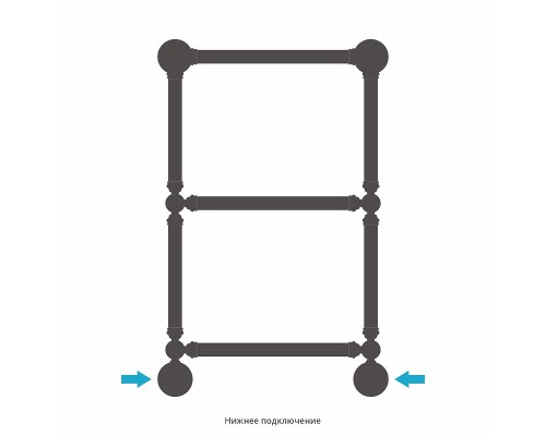 Водяной полотенцесушитель Сунержа Ренессанс 66x40 32-0281-6640 цвет Золотой шёлк