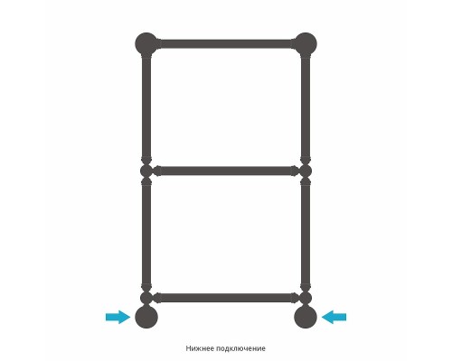 Водяной полотенцесушитель Сунержа Ренессанс 86x50 32-0281-8650 цвет Золотой шёлк