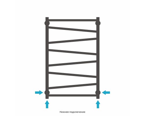 Водяной полотенцесушитель Сунержа Сирокко 80x50 30-0253-8050 цвет Матовый белый