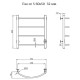 Электрический полотенцесушитель Тругор ПЭК 5 СП 60x50 Хром