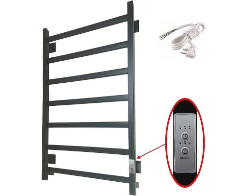 Электрический полотенцесушитель Тругор ПЭК 20 КВ 80x50 Черный