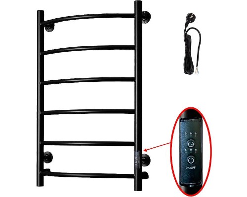 Электрический полотенцесушитель Тругор ПЭК 5 СП 80x50 Черный