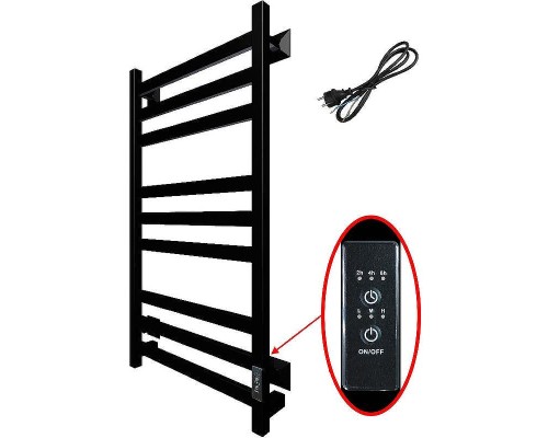 Электрический полотенцесушитель Тругор ПЭК 21кв СП 80x40 Черный