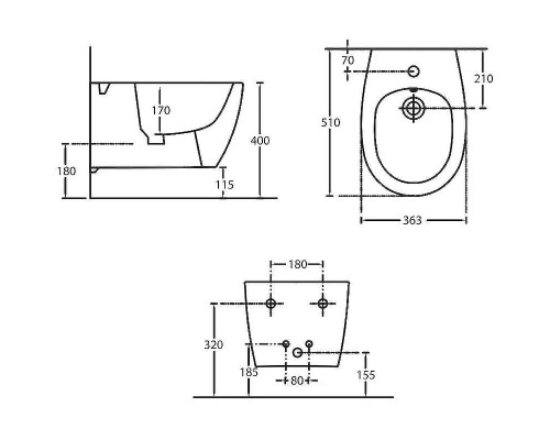 Биде Allen Brau Fantasy 4.11006.20 подвесное Белое