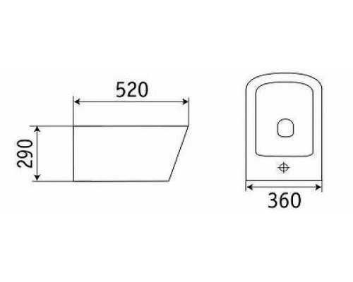 Биде CeramaLux NS5370MB подвесное Черное матовое