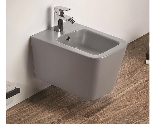 Биде CeramaLux 5370MH подвесное Светло-серое матовое