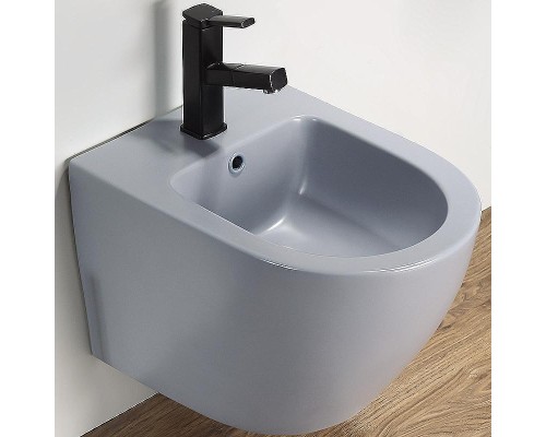 Биде CeramaLux В2342BDMHL подвесное Голубое матовое